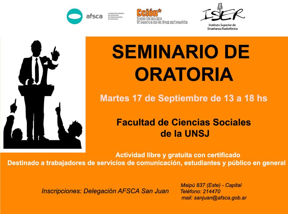 Seminario de oratoria Dpto ISER y AFSCA