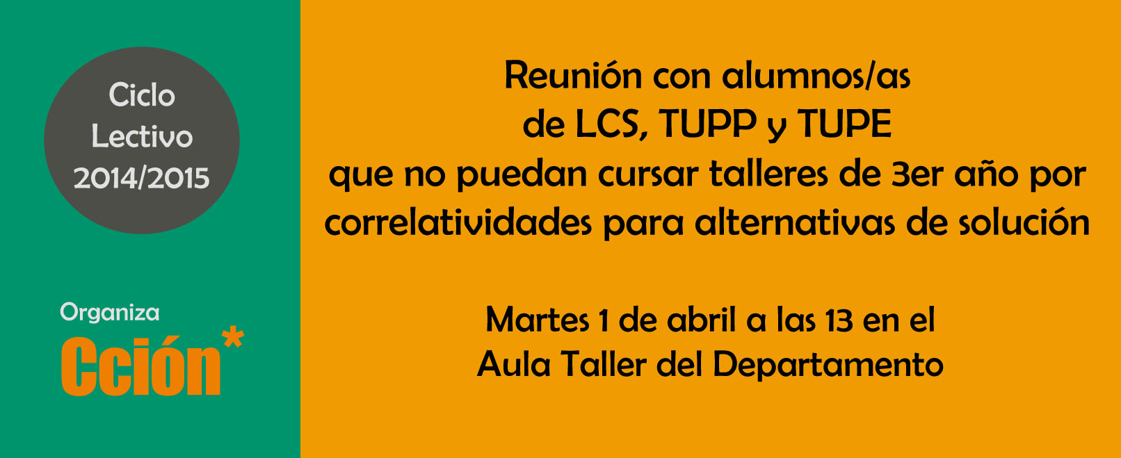 reunión correlatividades