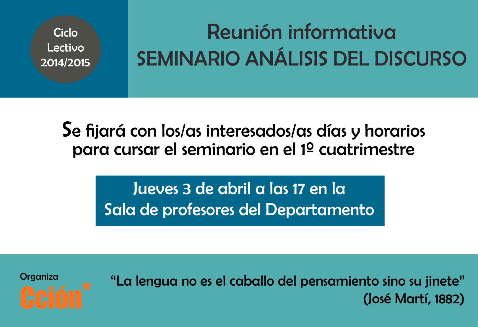 Reunión Seminario Análisis del Discurso Color- Prof